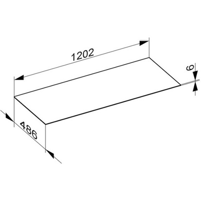 KE Abdeckplatte Edition 90 - Satinierte Weißglasplatte für Sideboard 39028 | Badmöbel Abdeckplatte