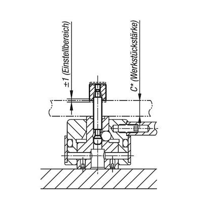 Spannbolzen aus Vergütungsstahl - B=8, C=80