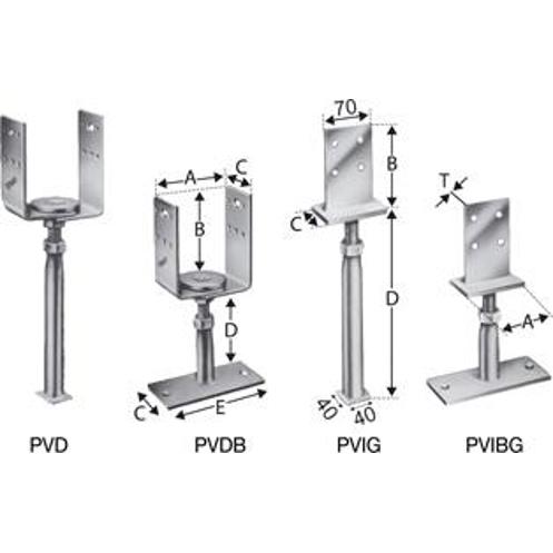 Stützenfuß PVDB120G - Stabiler Stand für Ihre Anwendungen