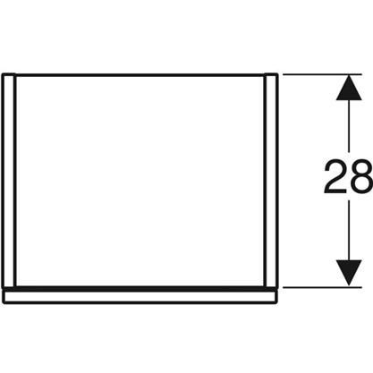 GE Smyle Square Mittel-HS mit Tür - 36x118x29,9 cm | Lava 500361JK1 - Badmöbel Mittelschrank