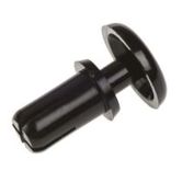 Essentra Spreizniet - Ø 4mm x 9mm - Schwarz - Nylon - Ideal für Wandstärken von 4.5mm bis 5.5mm