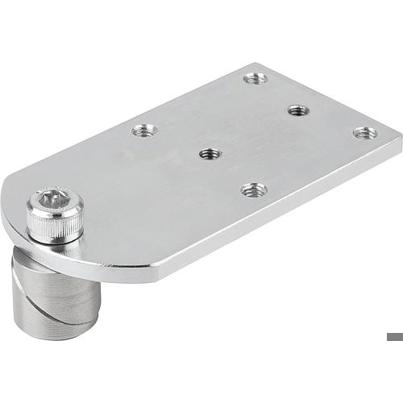 Edelstahl Spannbolzen mit Adapterplatte - Ø 20 mm | Länge 96 mm | Breite 52 mm | Form B | Komponente: Stahl