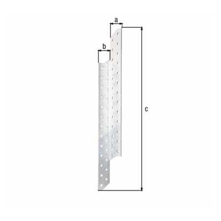 Sparren-Pfettenanker links - verzinkt - 32x32x330 mm