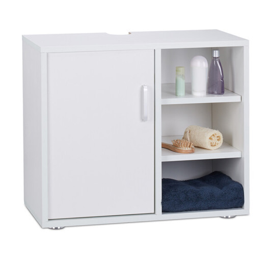 Waschbeckenunterschrank Weiß - Kompakt (B) 60 x (H) 51 x (T) 32 cm - Badezimmer Unterschrank - Artikelnummer 10023723_49