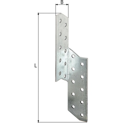 Sparrenpfettenanker ETA-08/0170 - Links/Rechts, 210x32x2mm, 2mm Dicke