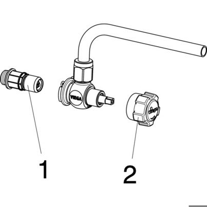 VI EASYTOP Probenahmeventil 2223.1 G1/4" - Trinkwasser | Rotguss