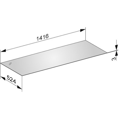 Glas Abdeckplatte Edition 11 - Cashmere Klar - 1416x3x524 mm