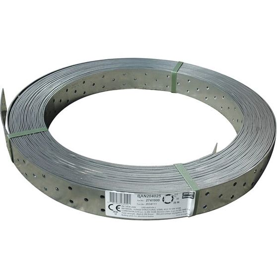 Windrispenband 25mm x 2mm - 25 Meter feuerverzinkt