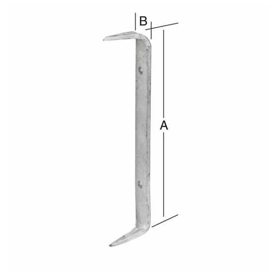 Vormann Bauklammer aus Stahl, feuerverzinkt - 260 x 25 mm | Robuste Befestigungslösung