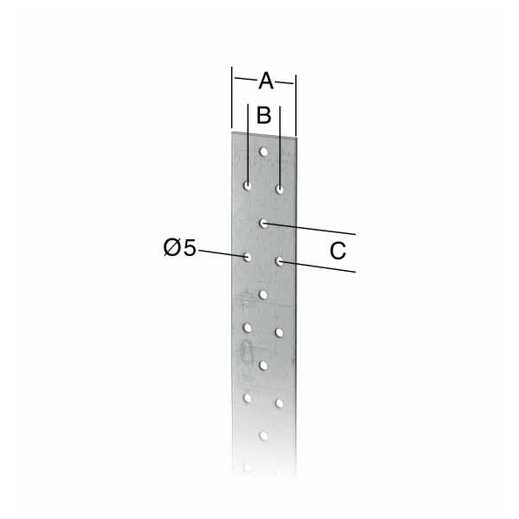 Rispenband Stahl sendzimirverzinkt | 40 x 20 x 20 mm | CE-zertifiziert | 50 m Rolle