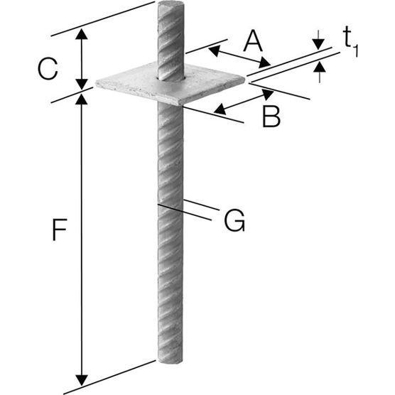 Feuerverzinkter Stützenfuß PA 90G