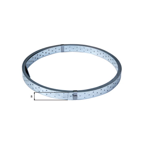 Rispenband aus Sendzimirverzinktem Stahl | Abmessungen: 40 x 1,5 mm | Länge: 50 m | CE-zertifiziert nach DIN EN 14545