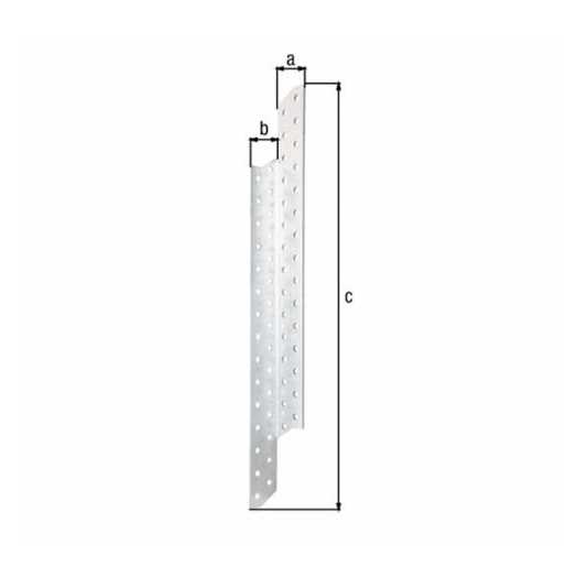 Sparren-Pfettenanker links - Sendzimirverzinkt - BxTxH 32x32x370 mm