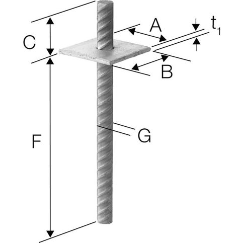Feuerverzinkter Stützenfuß PA 70G
