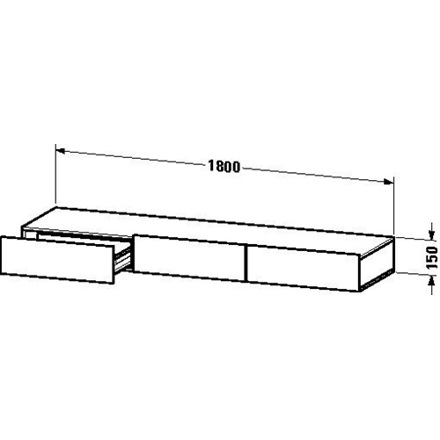 Duravit Durastyle Schubkastenablage - 440x1800x150 mm - Taupe/Weltweiß - DS827309118 Duravit Durastyle Schubkastenablage - 440x1800x150 mm - Taupe/Weltweiß - DS827309118