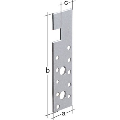 Holz-Eisen-Anker 160 x 40 x 4 mm - Sendzimirverzinkt