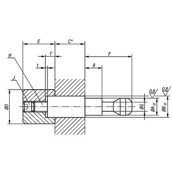 NORELEM Spannbolzen - B=10mm, C=80mm | Art.-Nr. 48004400-010080