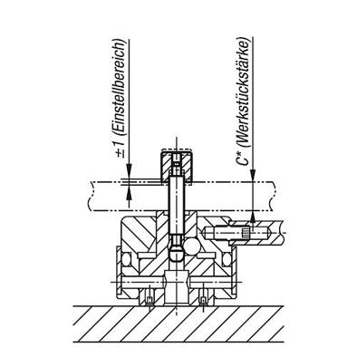 Spannbolzen aus Vergütungsstahl - B=12mm, C=100mm