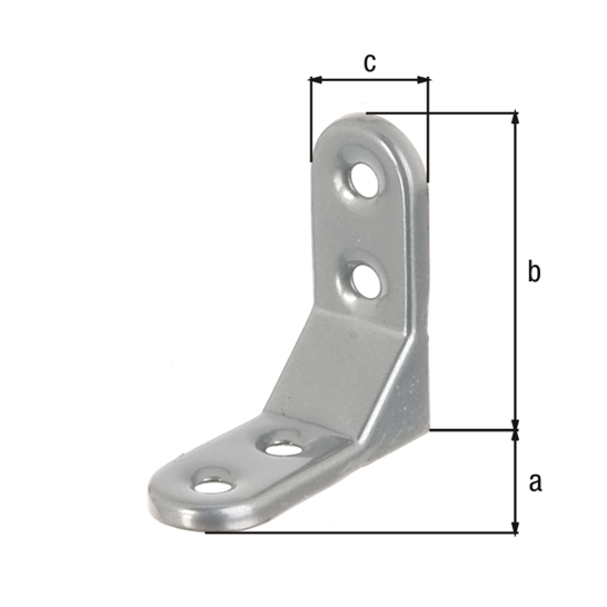 Aluminiumgrau Zierwinkel - Geprägt - 50x50x20 mm