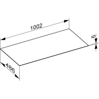 KE Abdeckplatte Edition 90 - Glas weiß klar für Sideboard 39027 | Badmöbel Abdeckplatte