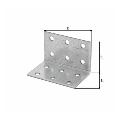 ALBERTS Sendzimirverzinkter Lochplattenwinkel - 40x40x60x2 mm