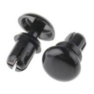 Schwarze Nylon Spreiz Niet | Ø 3.5mm x 6.1mm | 3.7mm | min. 2.1mm | max. 3mm