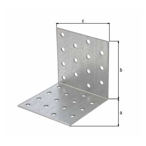 ALBERTS Lochplattenwinkel - Sendzimirverzinkt - 80x80x80x2 mm