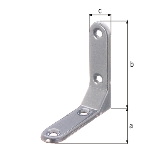 Zierwinkel aus Aluminium mitprägung - kunststoffbeschichtet - 75x75x20 mm