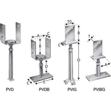 SST PVD120G Stützenfuß für optimale Stabilität