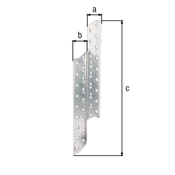 Sparrenpfettenanker links - Sendzimirverzinkt - BxTxH 32x32x250 mm