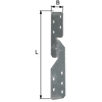 Sparrenpfettenanker 210x33x2mm - Links/Rechts