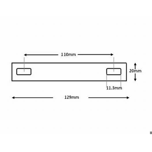 Flachverbinder M8 - 110mm Batterieverbinder