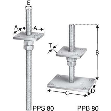 Stützenfuß PPB80G