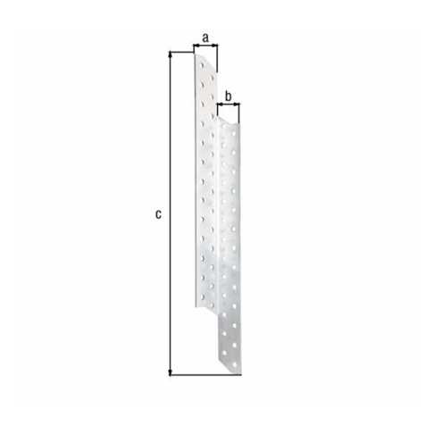 Sparren-Pfettenanker rechts | Sendzimirverzinkt | 32 x 32 x 330 mm